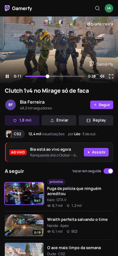 Clipes no celular